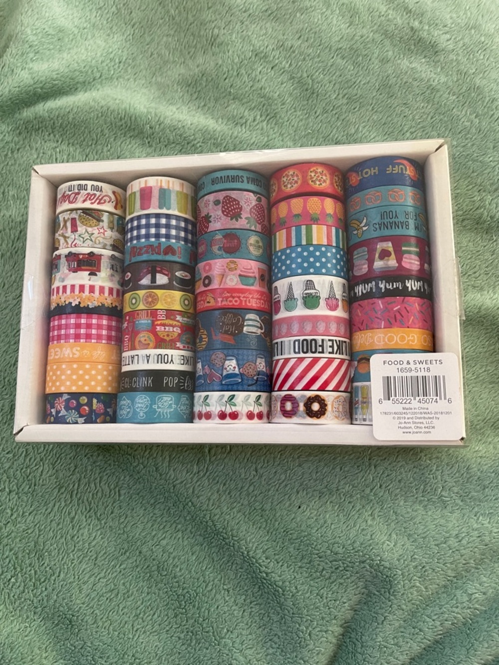 Assorted Food & Sweets Decorative Washi Tape Set - Multicolor 45pcs
